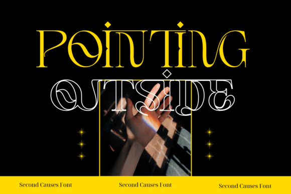 Second Causes Font PNG with transparent background - Preview 2