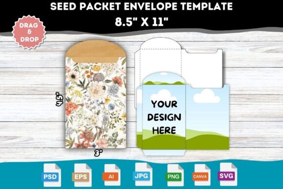 Seed Envelope Craft Template