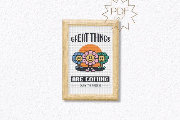 Trendy Quote Cross Stitch Pattern Mini