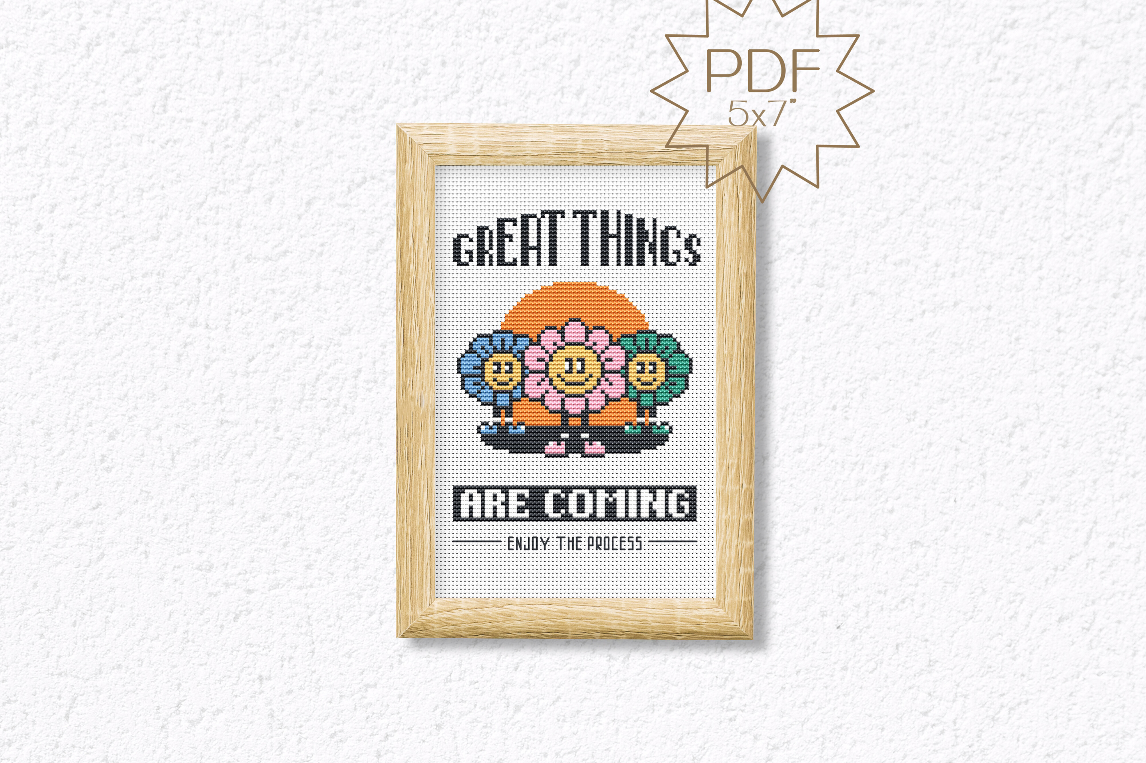 Trendy Quote Cross Stitch Pattern Mini