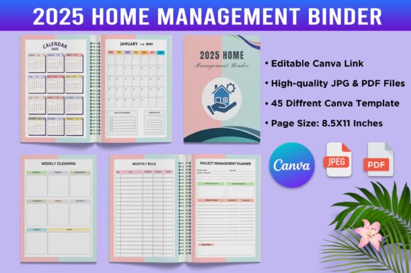 2025 Home Management Binder Canva