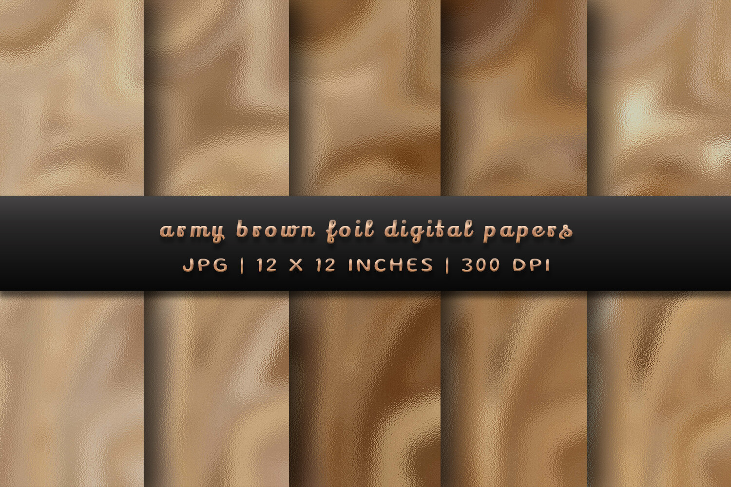 Army Brown Foil Digital Papers Graphic by Pugazh Logan · Creative Fabrica