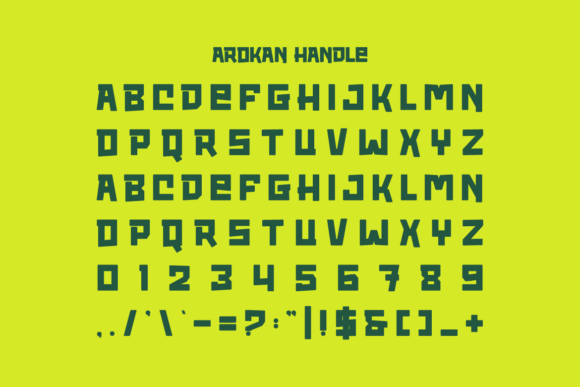 Arokan Handle Font - Preview 1