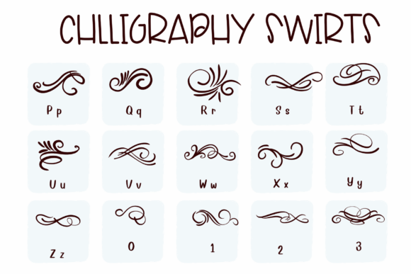 Calligraphy Swirls Font - Preview 2
