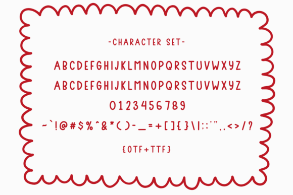 Color Holiday Font PNG with transparent background - Preview 2