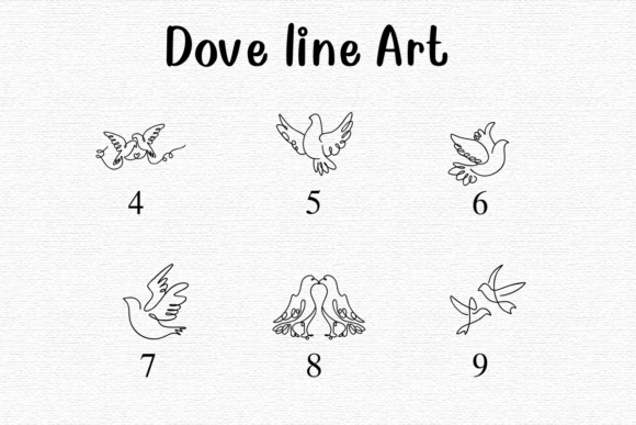 Dove Line Art Font - Preview 3
