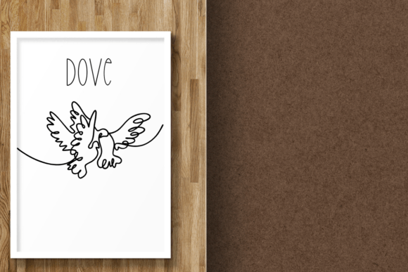 Dove Line Art Font - Preview 6