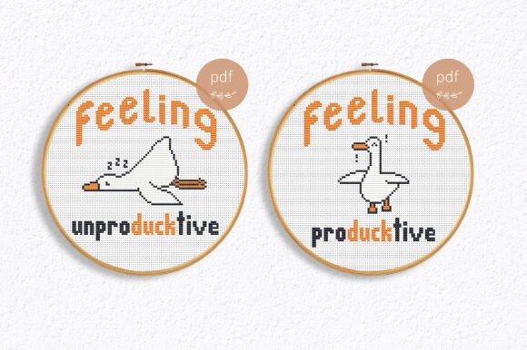 Duck Quote Cross Stitch Patterns PDF