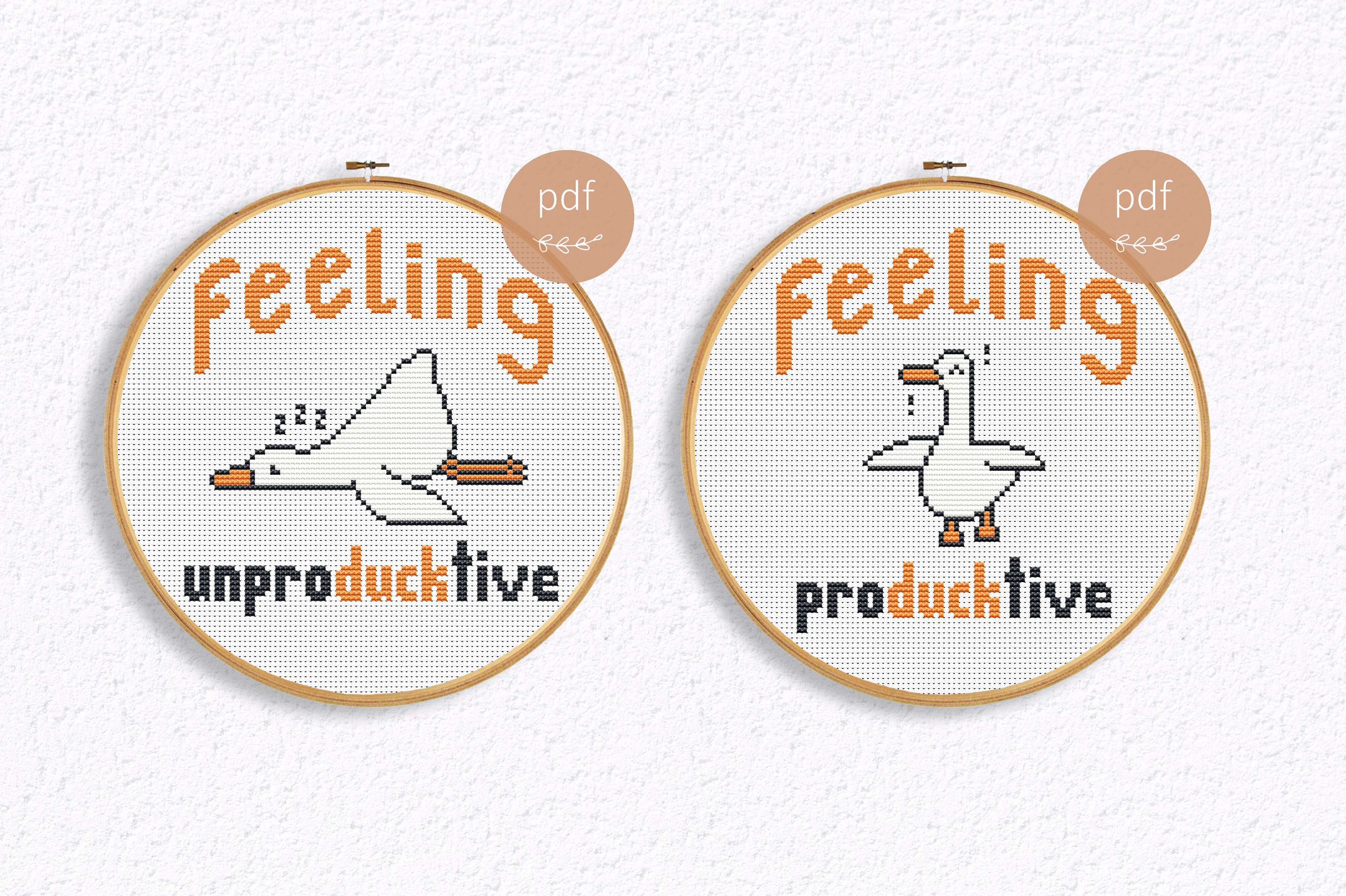 Duck Quote Cross Stitch Patterns PDF