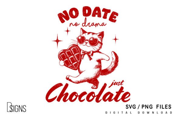 Funny Valentines Day Svg Single Cat Png Graphic by DSIGNS · Creative ...