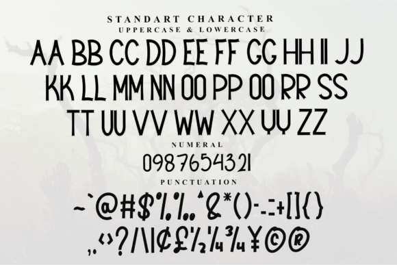 Jungle Haunted Font PNG with transparent background - Preview 4