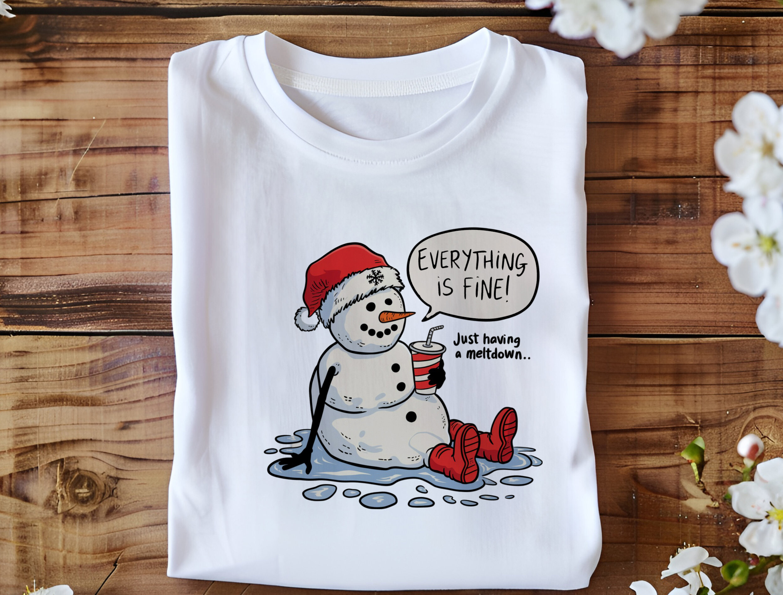 Melting Snowman Png, Funny Christmas Graphic by DeeNaenon · Creative ...