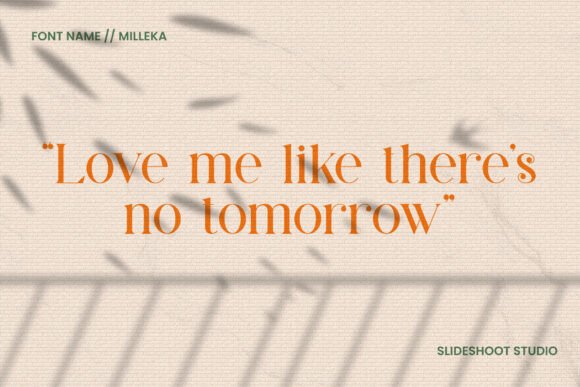Milleka Font PNG with transparent background - Preview 1