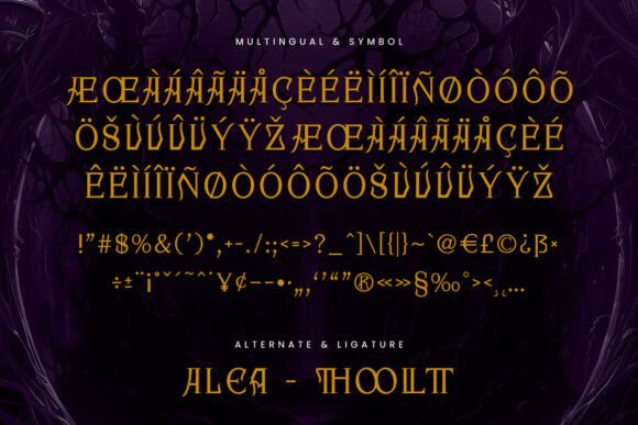 Mosacy Magic Font PNG with transparent background - Preview 2
