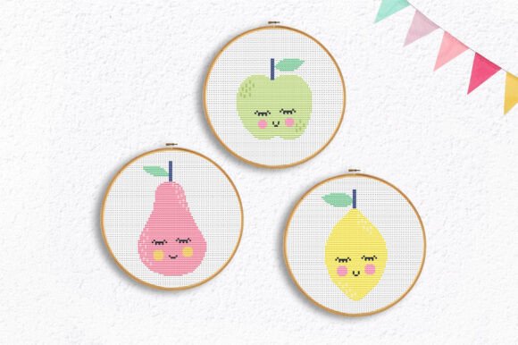 Nursery Fruits Cross Stitch Patterns PDF
