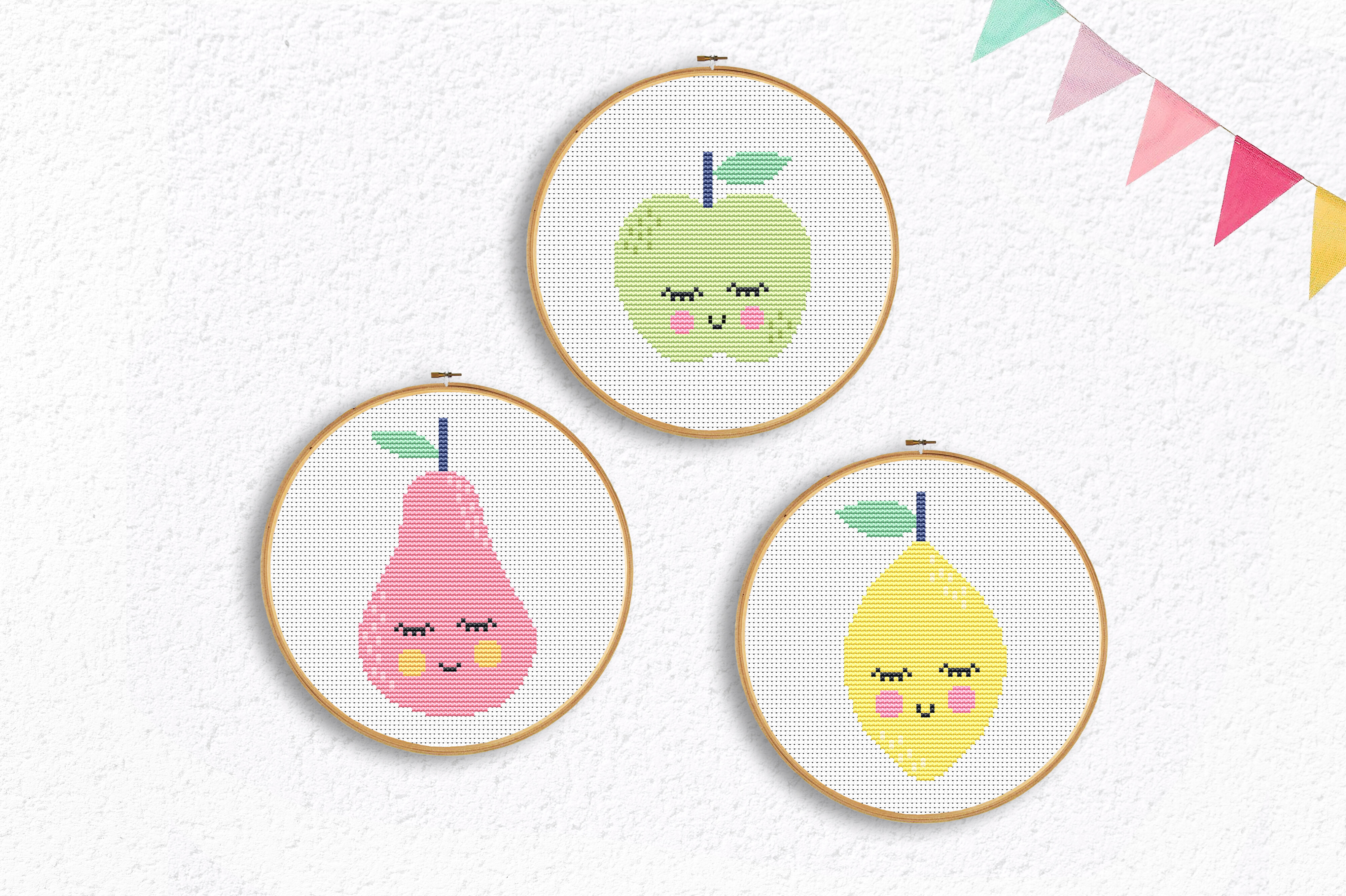 Nursery Fruits Cross Stitch Patterns PDF