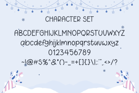 Party Hats Font PNG with transparent background - Preview 2