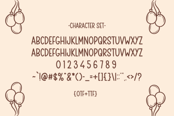 Party Lovely Font PNG with transparent background - Preview 2