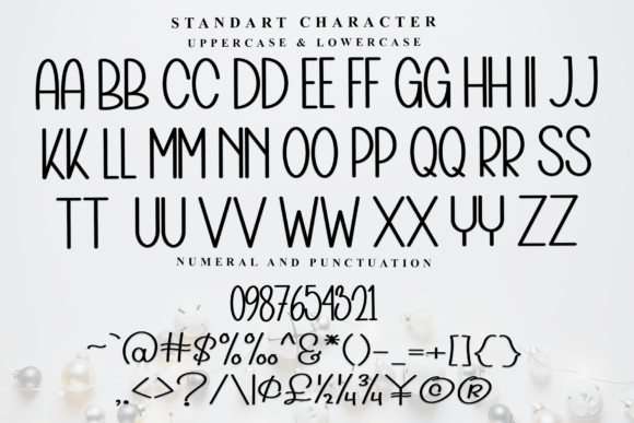 Raindeer Christmas Font PNG with transparent background - Preview 4