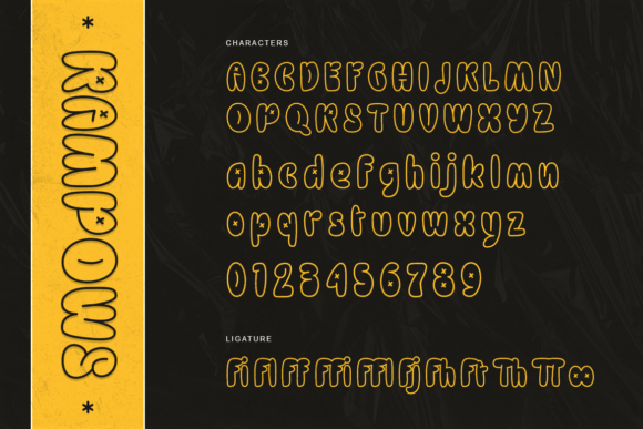 Rampows Font PNG with transparent background - Preview 1
