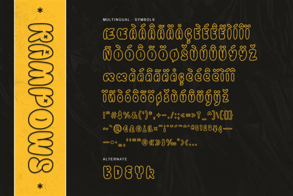 Rampows Font PNG with transparent background - Preview 2