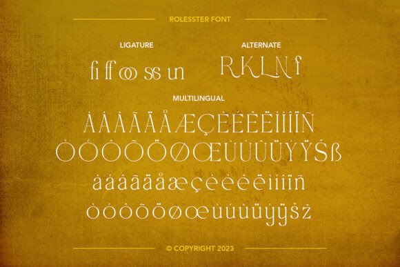 Rolesster Font font preview - 2