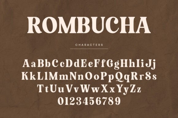 Rombucha Font PNG with transparent background - Preview 1