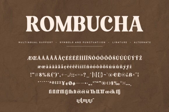 Rombucha Font PNG with transparent background - Preview 2