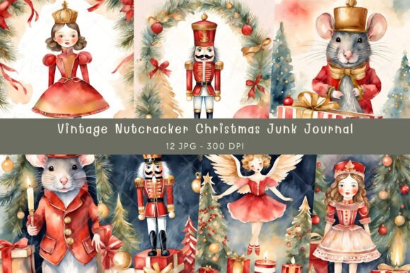 Vintage Christmas Nutcracker Junk Journal