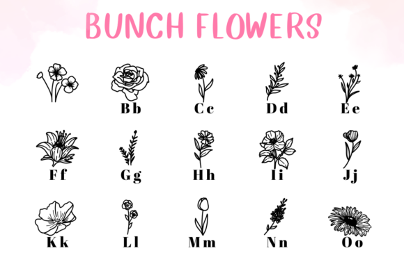 Bunch Flowers Font - Preview 1