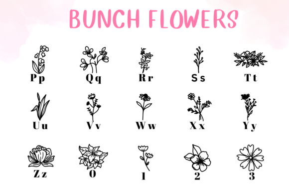 Bunch Flowers Font - Preview 2