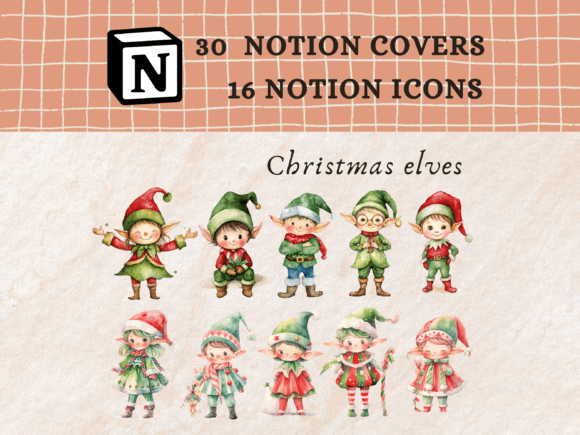 Christmas Elves Notion Icons