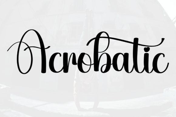 Gymnastic Font PNG with transparent background - Preview 6