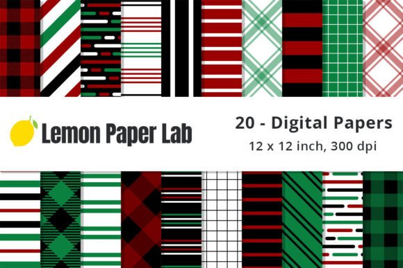 Red and Green Stripes Digital Background