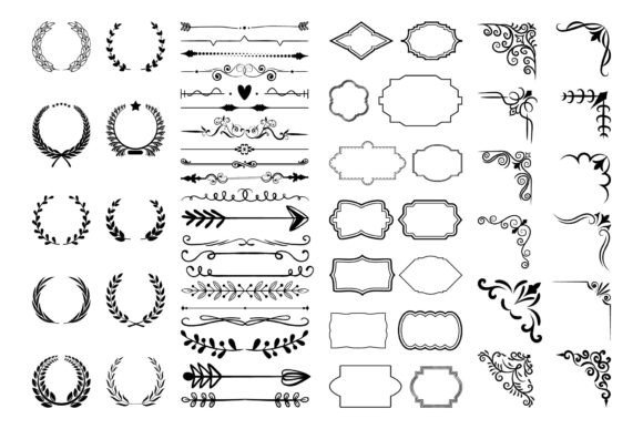 SVG Vintage Calligraphic Elements.