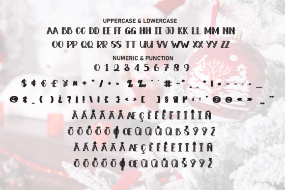 Santa Ornament Font PNG with transparent background - Preview 6