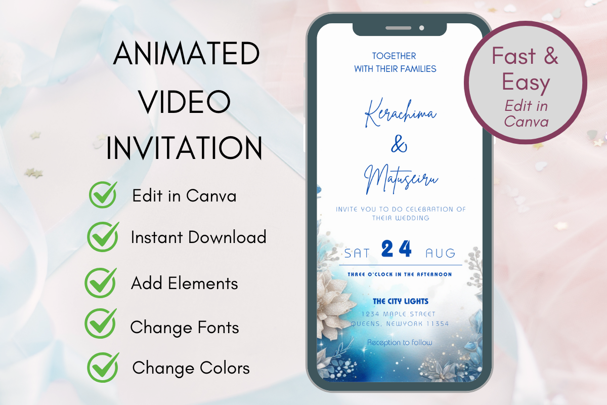 Animated Digital Invitation Template Style B