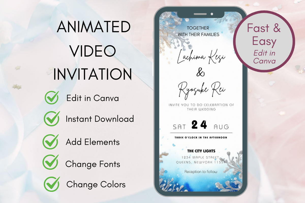Animated Video Invitation Template Canva