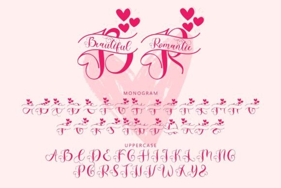 Beautiful Romantic Monogram Font - Preview 4