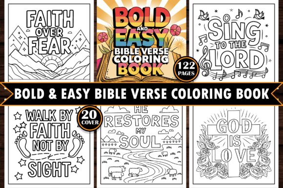 Bold and Easy Bible Verse Coloring Pages