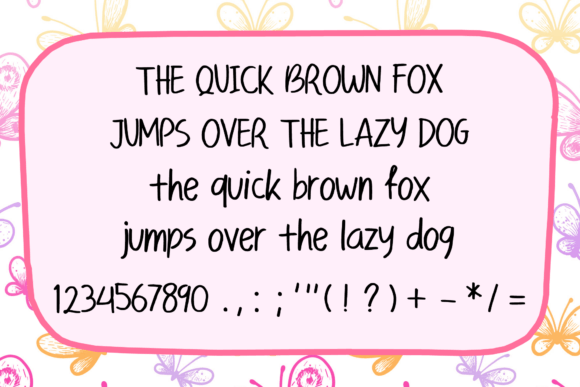 Butterfly Handwriting Font - Preview 3