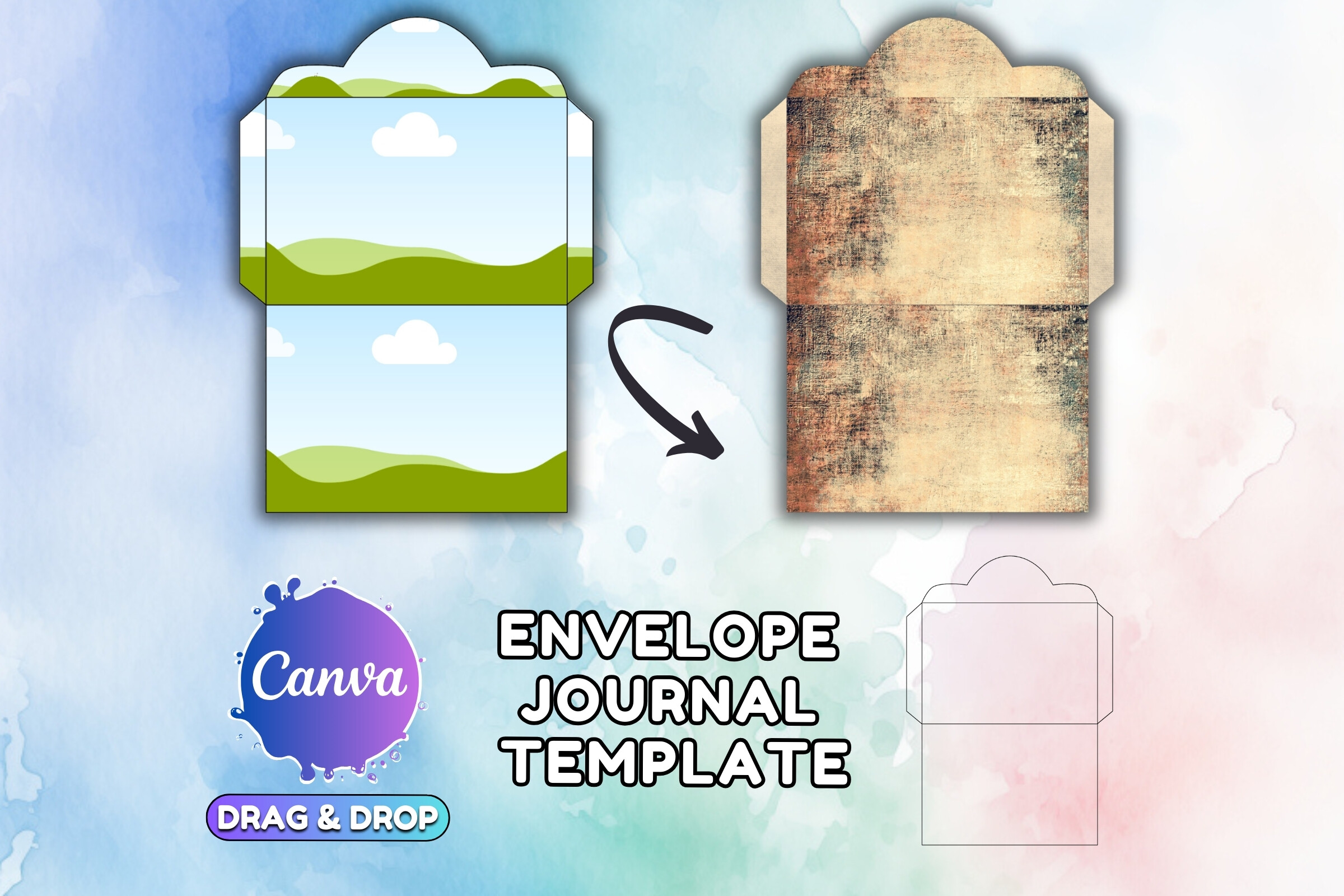 Canva Journal ENVELOPE Template Folio