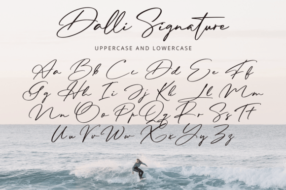 Dalli Signature Font PNG with transparent background - Preview 6