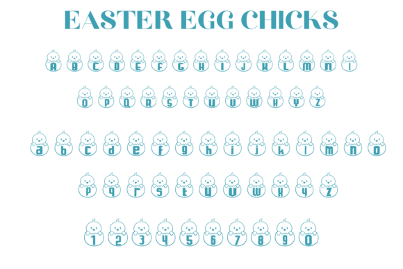 Easter Egg Chicks Font - Preview 1