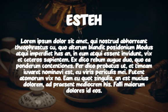 Esteh Font - Preview 2