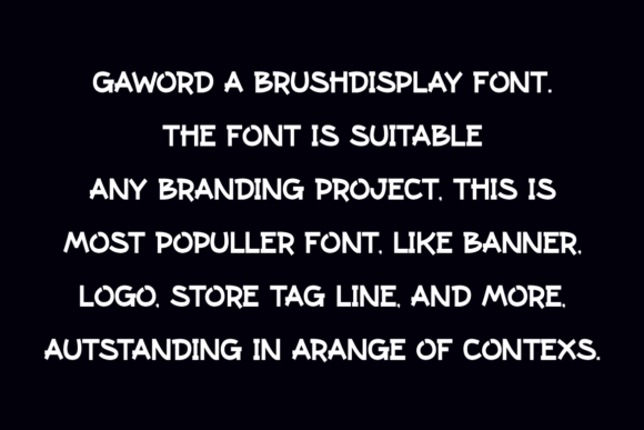 Gaword Font - Preview 1