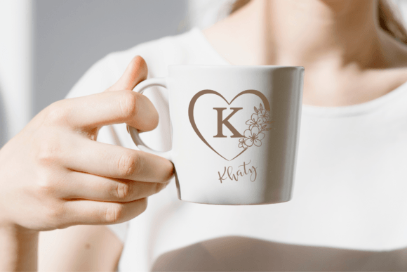 Heart and Flower Monogram Font - Preview 3