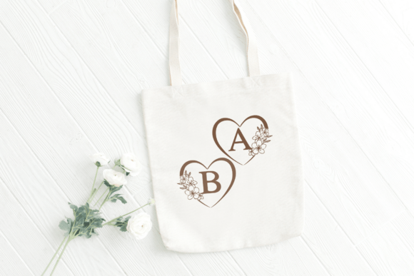 Heart and Flower Monogram Font - Preview 5