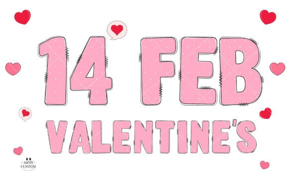 Love Valentine's Army Dot Font PNG with transparent background - Preview 4