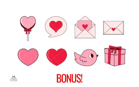Love Valentine's Army Dot Font PNG with transparent background - Preview 6